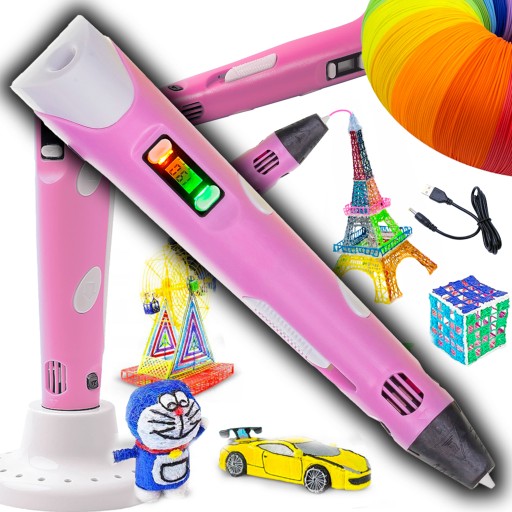 DŁUGOPIS 3D Dla Dzieci DRUKARKA 3 D PEN Zestaw + WKŁADY PLA 110 METRÓW