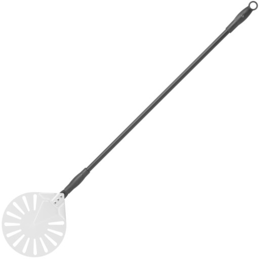 Łopata do pizzy z otworami i uchwytem suwakowym aluminiowa okrągła śr. 230