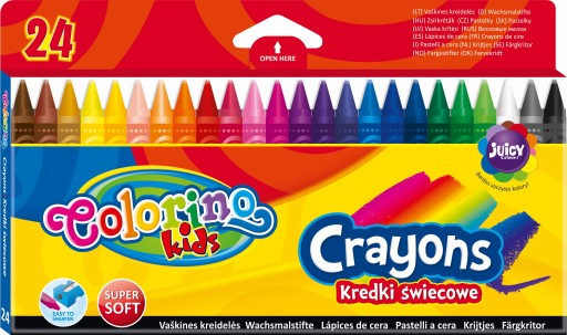 KREDKI ŚWIECOWE WOSKOWE Colorino 24 KOLORÓW