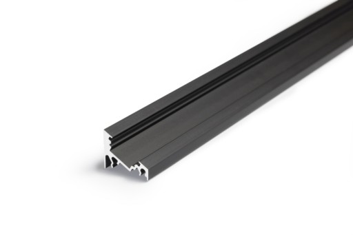 PROFIL aluminiowy narożny czarny do TAŚMY LED - 1m