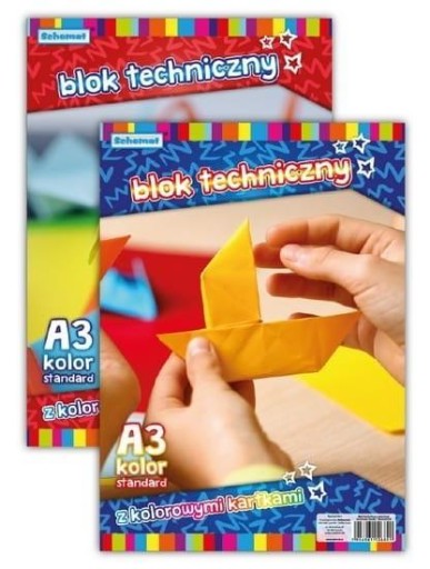 BLOK TECHNICZNY A3/10K 160G KOLOROWY (10SZT)