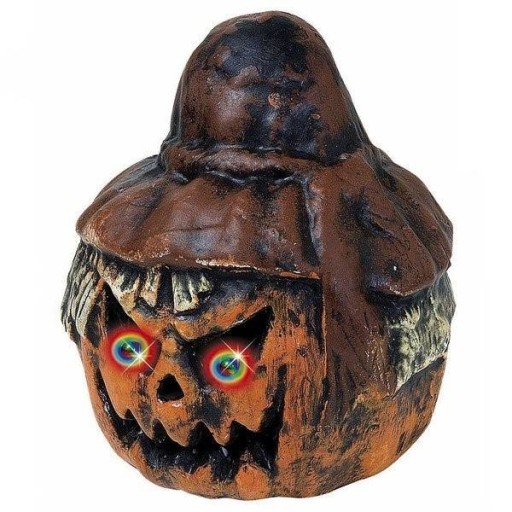 DEKORACJA INTERAKTYWNA STRASZNA DYNIA ŚWIECĄCE OCZY STRACH HALLOWEEN