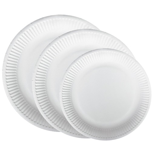 Talerz papierowy biały 15 cm - 100 szt.