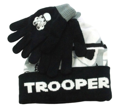 DISNEY STAR WARS TROOPER Czapka Zimowa Rękawiczki