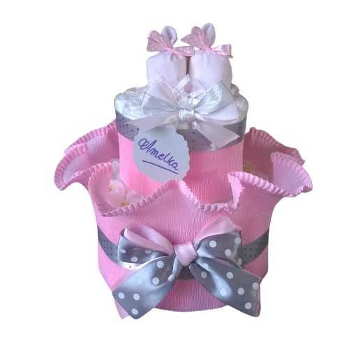 TORT Z PIELUCH PAMPERS 2 PREZENT CHRZEST WYPRAWKA