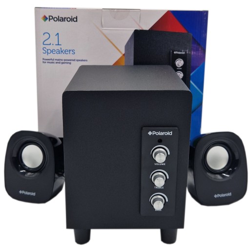 GŁOŚNIKI POLAROID 2.1 ZESTAW PC LAPTOP TELEWIZOR