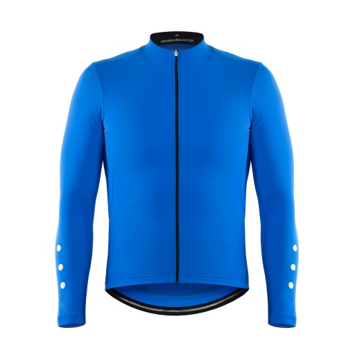 OCIEPLANA BLUZA KOLARSKA NIEBIESKA XL, ODBLASKI, LOKOSPORT, SZOSOWKA.