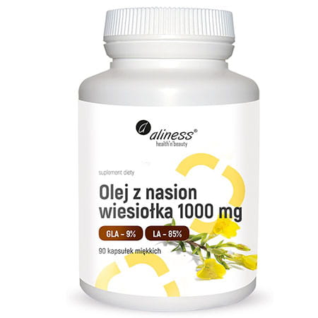 ALINESS OLEJ Z NASION WIESIOŁKA 9% 1000MG 90 KAPS