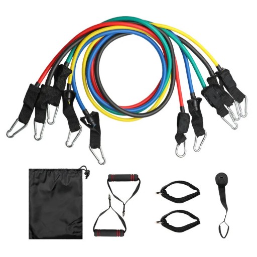 Fitness Resistance Bands Set Yoga 5 Tube Workout Bands Home Exercise Bands