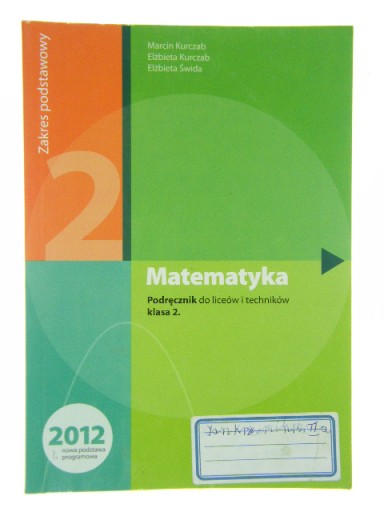 MATEMATYKA 2 PODSTAWOWY KURCZAB