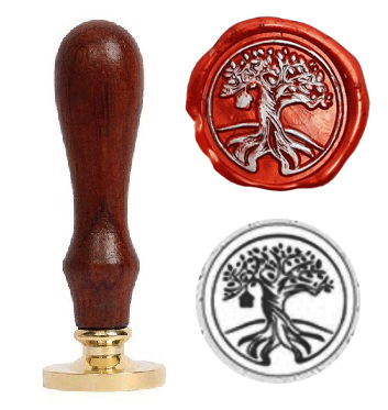 Pieczęć, stempel do wosku, laku wzór DRZEWO 2