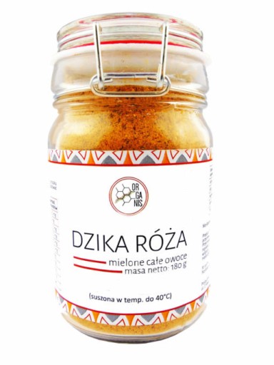 DZIKA RÓŻA MIELONA OWOC 180g - Naturalna Witamina C Odporność Infekcje