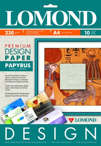 KARTON PAPIER OZDOBNY A4 MATOWY 230g PAPIRUS BIAŁY