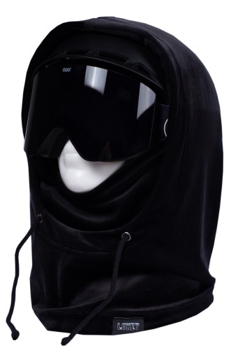 Kominiarka welur na kask snowboard narty czarna