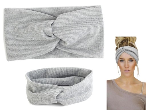 OPASKA DAMSKA NA GŁOWĘ USZY ZIMĘ WĘZEŁ BOHO TURBAN