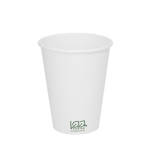 Kubek jednościankowy 100% PAPIER biały 300ml | ø90mm, 50szt