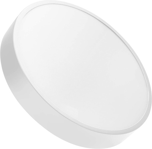 Biały plafon / lampa okrągła, ciepłe światło 30x5cm RIKLIGHT 16W 3000K