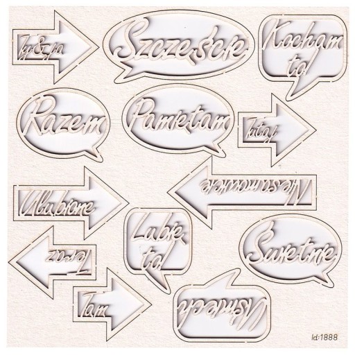 TEKTURKA scrapki Strzałki słówka handscript font