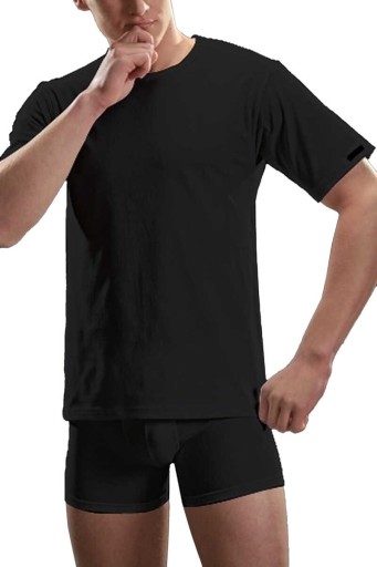 Cornette Koszulka męska bawełna Authentic 202 new czarna XL