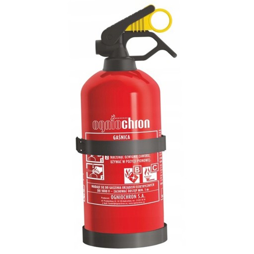 OGNIOCHRON GAŚNICA PROSZKOWA 1kg BC + UCHWYT