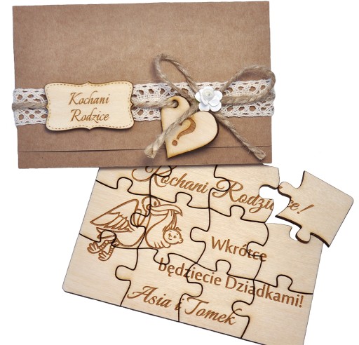 PUZZLE ZOSTANIESZ BABCIĄ ZOSTANIECIE DZIADKAMI