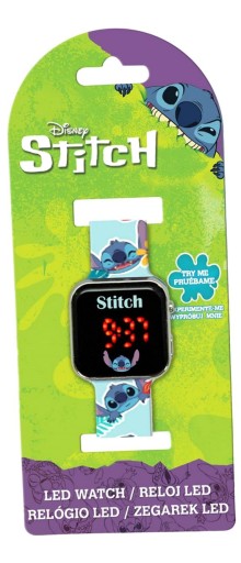 ZEGAREK LED Z KALENDARZEM STITCH LAS4039