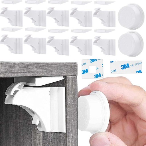 10x ZABEZPIECZENIE BLOKADA MAGNETYCZNA SZAFKI MEBLI BLOKADA dla DZIECI