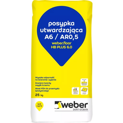Posypka utwardzająca do betonu WEBER HB PLUS 6.0 25 kg