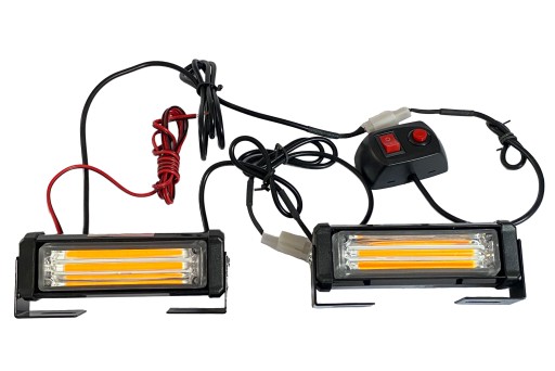 LAMPA STROBOSKOP POMARAŃCZOWY W ATRAPĘ 12V 24V
