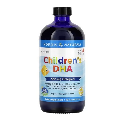 Nordic Naturals Children DHA dla dzieci 530mg smak truskawkowy 473ml