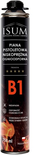 jakość! PIANKA PPOŻ OGNIOODPORNA OGNIOWA B1 ISUM