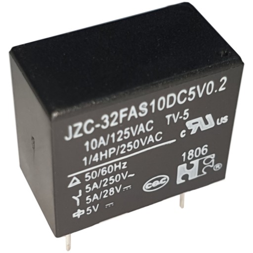 Przekaźnik JZC-32FAS-10-DC5V 10A 5V JZC-32F