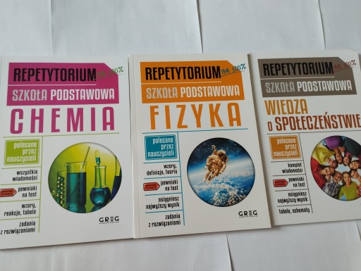 REPETYTORIA klas 7-8 Chemia Fizyka WOS Wiedza 2023 GREG szkoła podstawowa