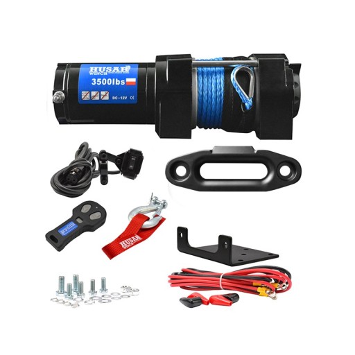 Wyciagarka elektryczna BST3500LBS 12V lina syntetyczna 12M Quad + Pilot