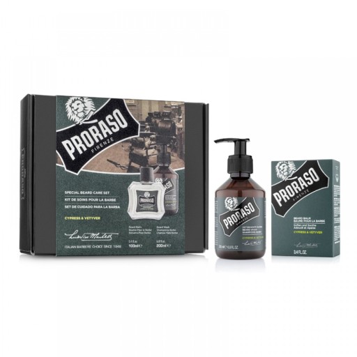 Zestaw do brody Proraso balsam i szampon cypres