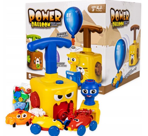 Power Balloon AUTA Z NAPĘDEM pompka balony pojazdy