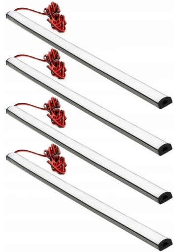 LED LISTWA 4x ELASTYCZNA TAŚMA GIĘTKA OŚWIETLENIE WNĘTRZA KABINY 1-METR 12V