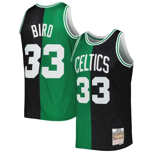 Koszulka Larry Bird czarno-zielona Kelly Boston Celtics Hardwood Classics, XXL