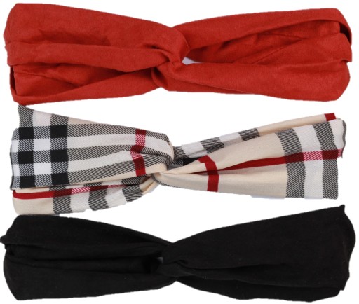 ZESTAW OPASKA TURBAN NA GŁOWĘ DO WŁOSÓW WĘZEŁ OPASKI NA GUMCE LETNIE WZORY