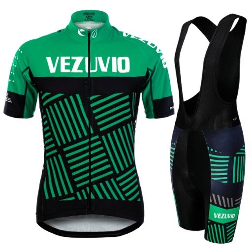 Męski komplet rowerowy Vezuvio Lava Green rozmiar M