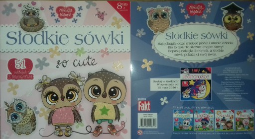 SŁODKIE SÓWKI . NAKLEJKI