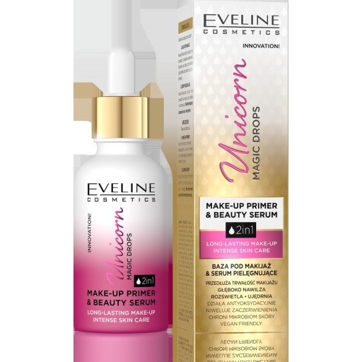 EVELINE UNICORN MAGIC DROPS BAZA-SERUM PIELĘGNUJĄC