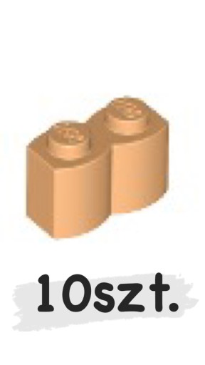 LEGO 10szt. Klocek Palisada 1x2 Medium nougat 30136 Nowy