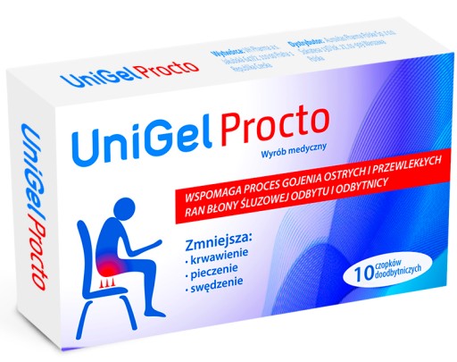 Apotex UniGel Procto Ból Krwawienie Hemoroidy 10x