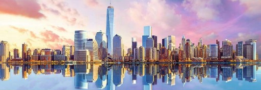 PUZZLE 1000 PANORAMA MANHATTAN O PORANKU NOWY JORK