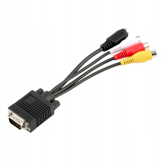 Kabel adaptera terminala VGA na 3RCA + S