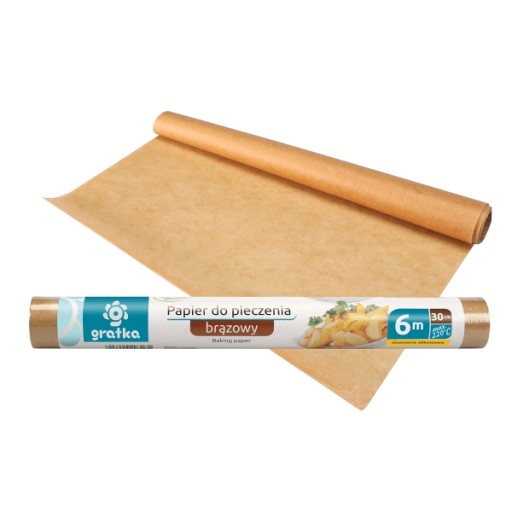 PAPIER DO PIECZENIA SILIKONOWANY GRATKA 6M BRĄZOWY