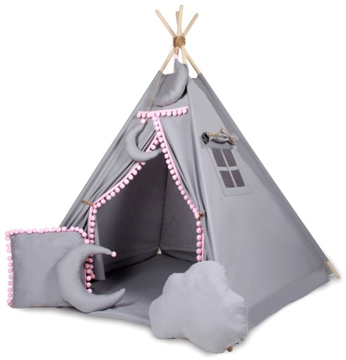 Namiot TIPI WIGWAM mata 5 poduszeczek przytulanek
