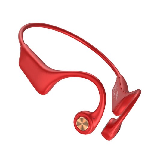 Słuchawki Bluetooth 5.0 Otwarte słuchawki douszne z mikrofonami Czerwone