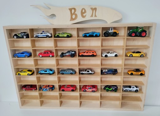 półka regał na hot wheels resoraki z napisem logo